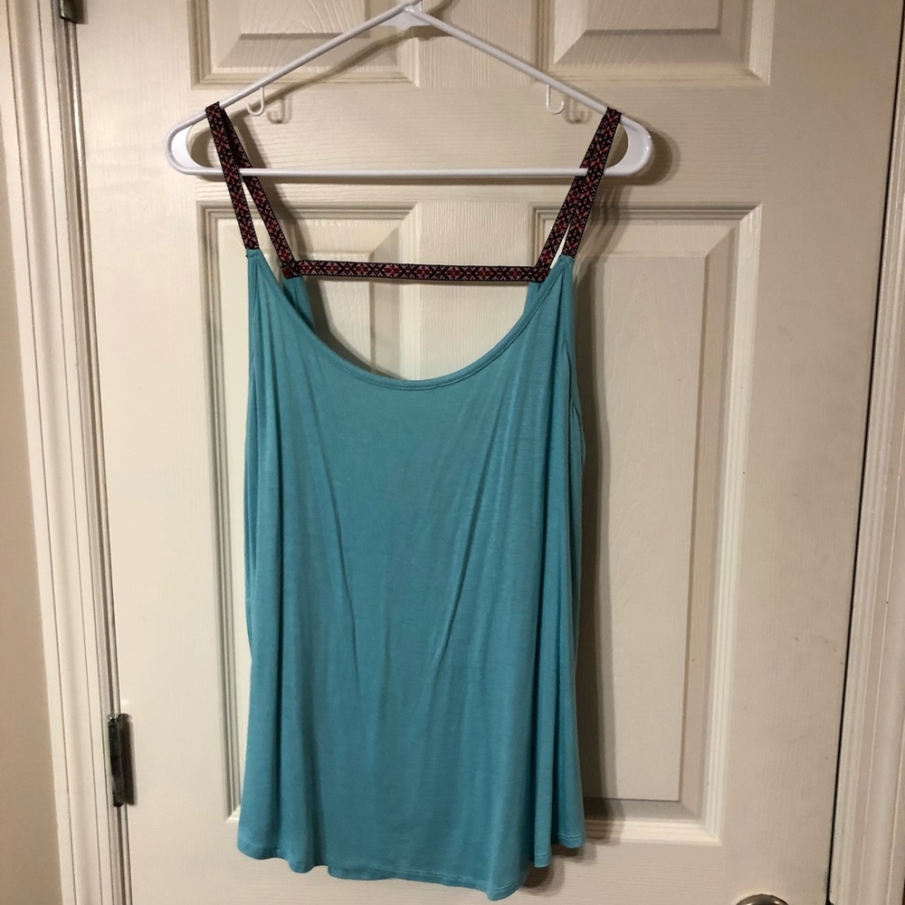 Adorable strapped blue tank